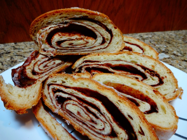 Cinnamon Roll Bread - Sliced and Sectioned